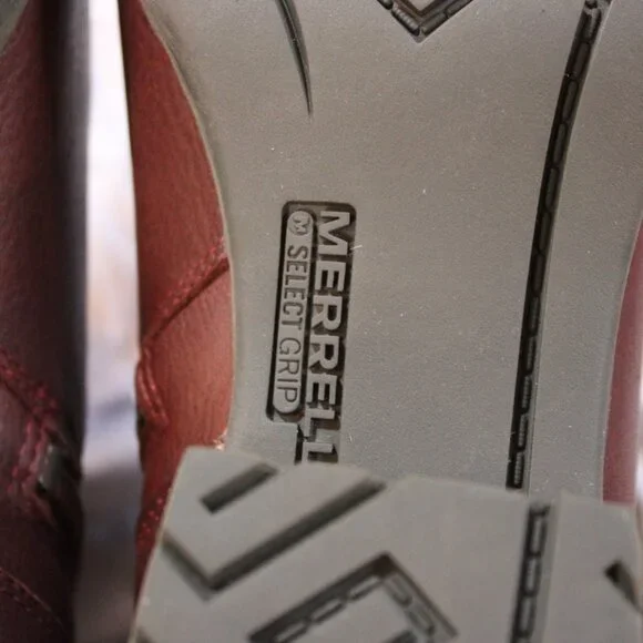 Merrell Shiloh II Burgundy Leather Ankle Boots Women’s NWOB Size 11 - Picture 11 of 15